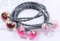 Manik-manik Akrilik Bulat 17mm Berwarna, Aksesoris Perhiasan, Liontin Berlubang, Hiasan Kepala, Kalung, Gelang, Pakaian, Sepatu, Dekorasi DIY