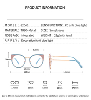Cat Eye TR90 métal personnalisé surdimensionné Anti lumière bleue lunettes cadre 2024 mode lunettes coloré lunettes cadre femmes