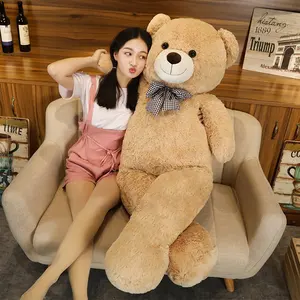 Boneka beruang besar, dengan mainan mewah di kamar tidur bantal lembut hadiah boneka dekorasi rumah ukuran besar 120 Cm 140 Cm