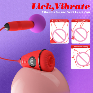 Tongue Licking <b>Vibrator</b> for Women-G-Spot & Clitoral Stimulator with 9 Frequencies Silicone+ABS USB Rechargeable Love for Sex Toy - Product Image 2
