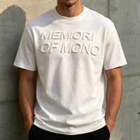 T-shirt personnalisé de créateur en coton épais pour homme, manches courtes, imprimé 3D, streetwear, haute qualité, coupe ample de luxe
