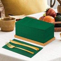 Serviettes Airlaid de haute qualité avec poche en papier de soie colorée avec logo pour restaurant hôtel fête de mariage serviettes de dîner parfaites