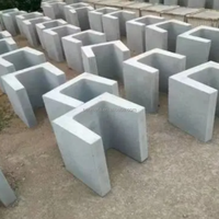 Moule en acier robuste et réutilisable pour caniveau en U, pour la réalisation de caniveaux en béton préfabriqué et de mangeoires de drainage des déchets d'élevage