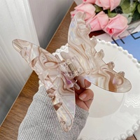 Nouveauté Mode, Pinces à Cheveux Uniques Imprimées Effet Marbre Pailleté 11cm, Accessoires Cheveux Filles Douces de Haute Qualité