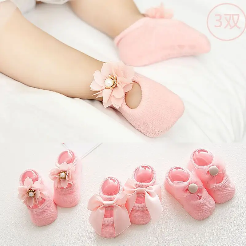 Little Baby Summer Thin Lace Flower Socks Shoes Factory Price Non-Slip Light Boat Sock Walking Shoes