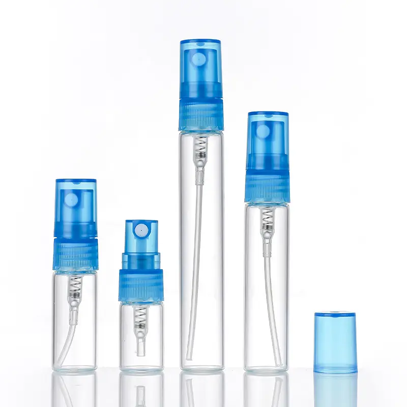 Mini testador de vidro personalizado, frasco de vidro transparente para perfume 2ml 3ml 5ml 8ml 10ml
