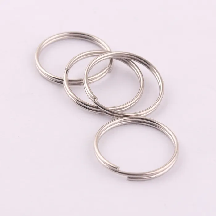 Günstiger Preis 16mm kleiner Metall runder geteilter Schlüssel ring Schlüssel bund Doppels chl üssel ring