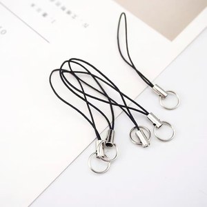 Phone <b>Lanyard</b> Black <b>Polyester</b> Rope Metal Lobster Clasp 10 Cm Length Mobile Phone Strap Keychain Accessory - Product Image 2