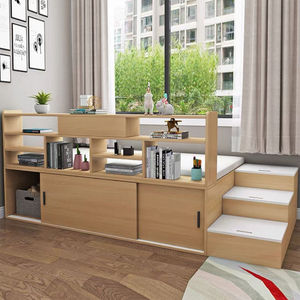 Cama Tatami con Almacenamiento y Estantería Integrada, Cama de Madera para Apartamentos Pequeños, Muebles de Dormitorio, Diseño de Caja Baja - Product Image 2