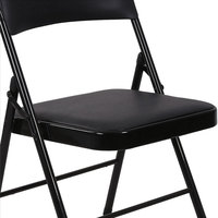 Housse de vinyle doublée en faux cuir, chaise pliante, avec cadre métallique, pour salle à manger, bon marché