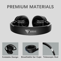 Headphone DOQAUS VOGUE3 Nirkabel Over-Ear HiFi Stereo High-Fidelity dengan Suara Jernih dan Dapat Disesuaikan untuk Perjalanan dan Kerja