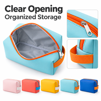 Sac cosmétique en cuir PU personnalisé avec logo, étanche, pour voyage, trousse de maquillage, organiseur de toilette OEM, cadeau pour femmes et demoiselles d'honneur