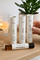 Tube en carton cylindrique personnalisé blanc/noir en papier kraft pour pack triple d'huiles essentielles, compatible avec les flacons roll-on en verre ambré de 30 ml et 10 ml