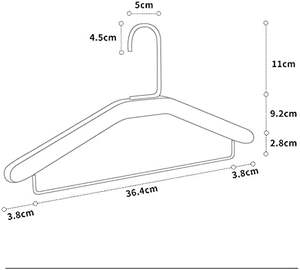 Cintres en PVC de luxe personnalisés avec logo, design antidérapant en acier inoxydable, pour rangement de sacs et vêtements multifonctions (costumes) - Product Image 2