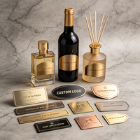 Étiquettes Métalliques Personnalisées de Luxe pour Bouteilles de Parfum, Étiquettes Dorées pour Carafes à Vin et Spiritueux, Badges de Marque pour Diffuseurs d'Arômes et de Parfums