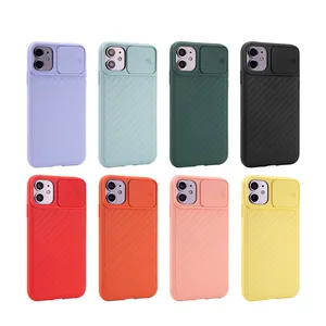 2022 Latest Product Soft TPU Sliding Design Camera Protective Phone Back Cover for iPhone 11 12 13 Case