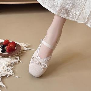 Sandalias de mujer con lazo de mariposa Soft Wind, nuevo estilo, zapatos de ballet de estilo francés con suela suave - Product Image 3