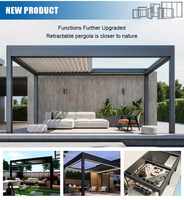 Gazebo et pergola motorisés en aluminium sur mesure avec ouverture automatique et structure imperméable pour patio