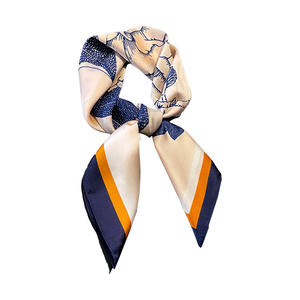 Syal Segi Empat Sutra 70cm Merek Mewah Fashion Wanita, Dasi Leher Satin, Bandana Rambut Wanita, Kerudung, Selendang, Hijab, Echarpe - Product Image 5