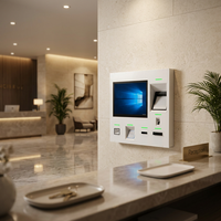 Kiosco de Pago Multifuncional de Escritorio Estar con Escáner de Pasaportes, Teclado y Escáner de Códigos QR para Registro en Hoteles