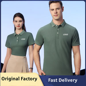 Футболка из хлопка и полиэстера с вышивкой на заказ, быстросохнущая дышащая Спортивная одежда для гольфа, корпоративная Рабочая Униформа, рубашка-поло для мужчин - Product Image 5
