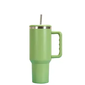 Tasse de voyage en acier inoxydable Offre Spéciale Tasse de voyage isolée de 40oz avec poignée Gobelet à double paroi