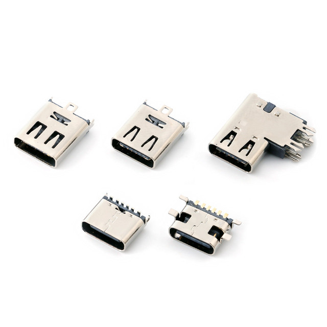 Type-C USB-C female socket 3.1 sinking board clamp side Plug-in Patch Test 6p/16p/24p SMD Charging Interface