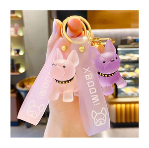 New Style French Bulldog Cartoon Transparent Doll Doll <b>Key</b> <b>Ring</b> Cute Bag Pendant <b>Key</b> <b>Ring</b> Small Gifts for Family and Friends - Product Image 1