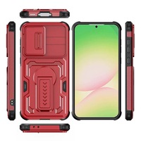 Étui de protection pour téléphone avec glissière pour appareil photo pour Samsung S24 S25 S26 Ultra A26 A17 A36 A56 TPU+PC Support de téléphone antichoc