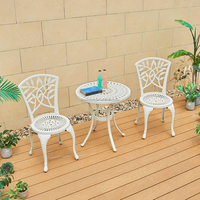 Ensemble de salle à manger de jardin en aluminium moulé de haute qualité, chaise et table, patio