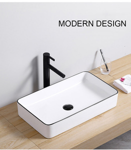 Rectangular lavado a mano lavabo color arte baño lavabo <span class=keywords><strong>Cuenca</strong></span> del arte de la cerámica - Product Image 4