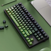 In-stock Wholesale Matcha Keycaps Gradient Positive Print 133-key OEM Height Two-color Injection Mold Mechanical Keyboard Switch