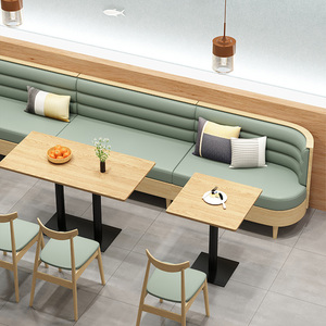 Ensemble de mobilier commercial pour café, restaurant, hôtel : canapé, tabouret, banquette, table et chaise en bois de haute qualité. - Product Image 1