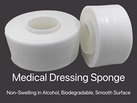Éponge de pansement chirurgical jetable de qualité hospitalière OEM, haute absorption, non gonflante, biodégradable à l'alcool, surface lisse pour