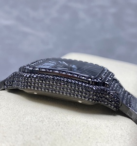 Reloj Cuadrado de Diamantes Negros de Moda al por Mayor para Hombre, Reloj de Pulsera Mecánico Automático, Reloj Hip Hop Resistente al Agua - Product Image 6