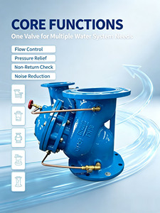 Système de contrôle de pompe multifonctionnel à commande hydraulique JD745X pour vérification de l'alimentation en eau, DN50-DN600, en fonte ductile à brides - Product Image 5
