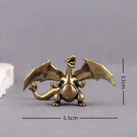 Statue de dragon volant en laiton |   Ornement de bureau vintage |   Figurine d'animal porte-bonheur pour la décoration de la maison et du bureau |   Cadeau artisanal en gros