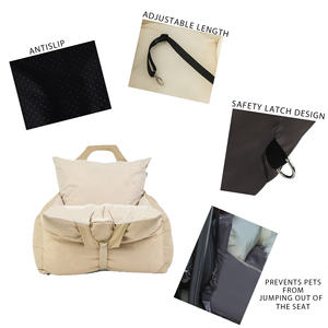 ที่นั่งสุนัขในรถยนต์แบบพกพาได้เตียงเสริมสำหรับสัตว์เลี้ยงกระเป๋าเดินทางแบบปลอดภัย - Product Image 4
