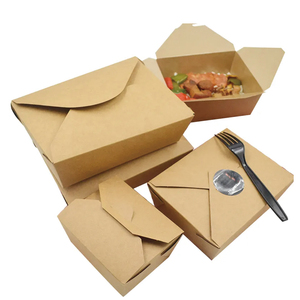 food boxes takeaway packaging kraft paper lunch box for picnic food packaging