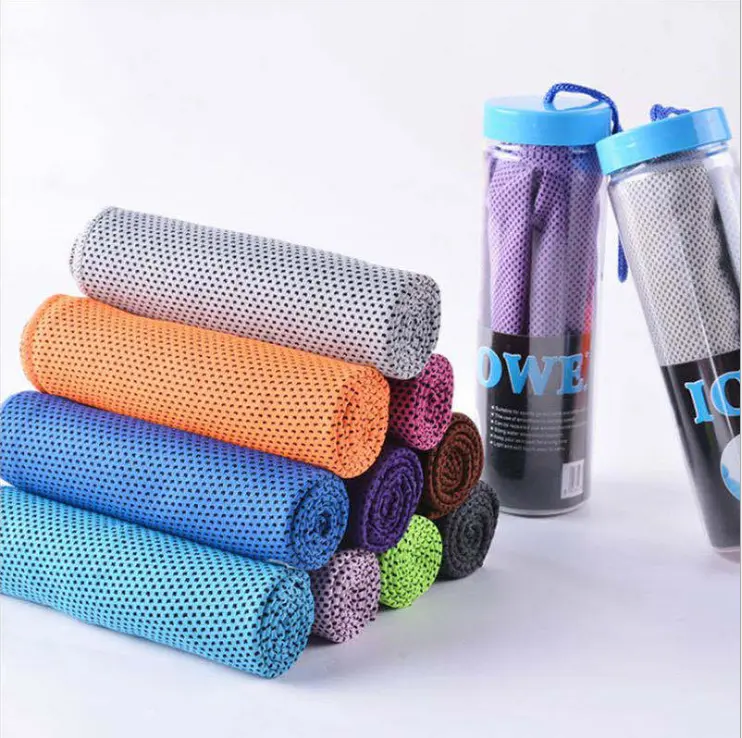 Summer sports cold towel ice cooling towel cool yarn hypothermia cool towel 100*30cm for sports children adult