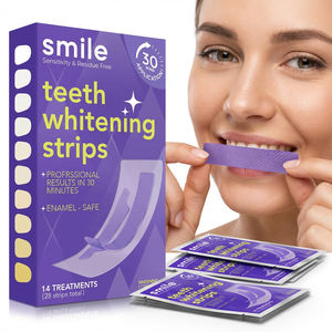 Tiras Blanqueadoras Dentales Personalizadas con Logotipo, Rápidas, Indoloras, Seguras para el Esmalte, Larga Duración, Secas, PAP, Tiras Blanqueadoras Dentales Moradas - Product Image 1