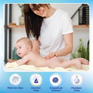 Lingettes humides pour bébé, marque privée, 60 pièces, eau pure nettoyante douce pour le visage <span class=keywords><strong>et</strong></span> les <span class=keywords><strong>mains</strong></span> - Product Image 5