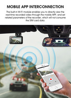 Nuevo alimentado por Obd/Cable de alambre duro Conexión Wifi Dash Cam Full Hd Car Dvr para Honda Civic
