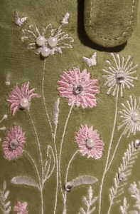 Tùy chỉnh màu xanh lá cây Hộp Quà Tặng sequin ngọc trai thêu lễ hội tráng miệng gói Bìa nhung đám cưới sang trọng ramadan Hộp sô cô la - Product Image 4