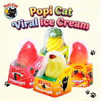 Pabrik PoPI CAT Es Krim Bentuk 3D Rasa Stroberi Segar, Nanas, Mangga, Pisang, Camilan Beku