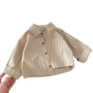 Striped 0-5 Years Old Korean Children's Boys Simple Shirt Baby Spring Top Tide 5977