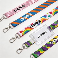 CH Wholesale Sublimation Printing Polyester Lanyards With Logo Custom Certification Keychain OEM ODM ECO Promotion Event Gifts