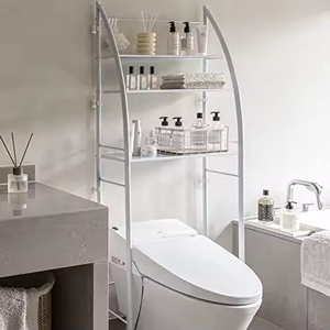Nouveautés Étagères de salle de bain multi-usages à 3 niveaux, étagère de rangement au-dessus des toilettes, étagère de salle de bain - Product Image 6