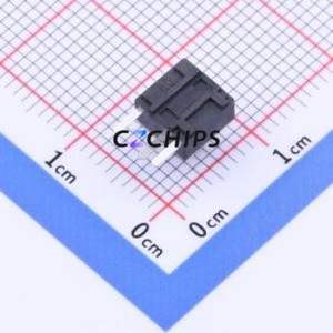 K2-1102DE-F4SW-04 Tactile Switch Bent Lead Through Hole-3P,6x6mm Switch 2.5N Right Angle Insert 6mm 6mm - Product Image 2