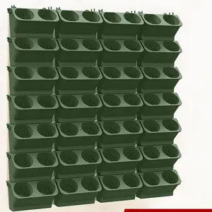 green vertical wall garden pot plant planter flower pot plastic wall hanging